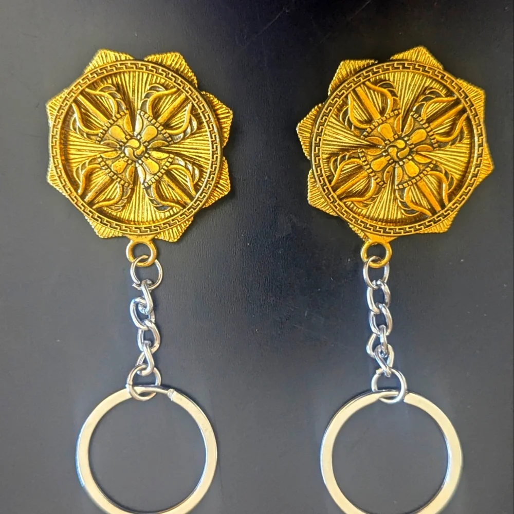 A Pair  Of  Gorgeous RotatingBuddhist  key chain For Couples New without Tags - Picture 4 of 4